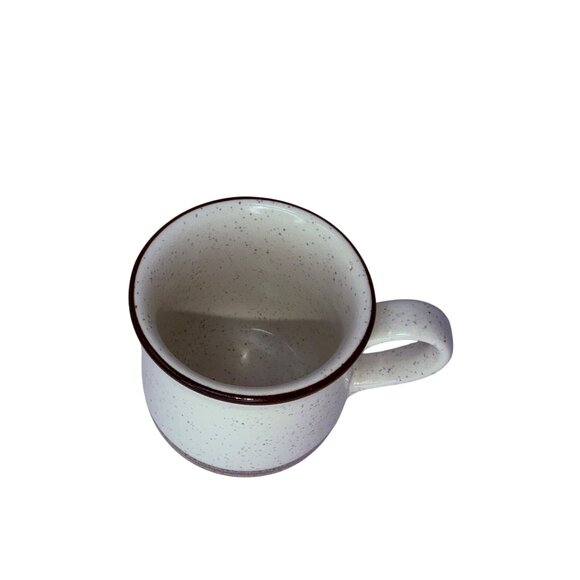 4 Vtg REGO Japan Stoneware Coffee Mugs Brown Speckled Cups Restaurant Ware E654 - Picture 2 of 4